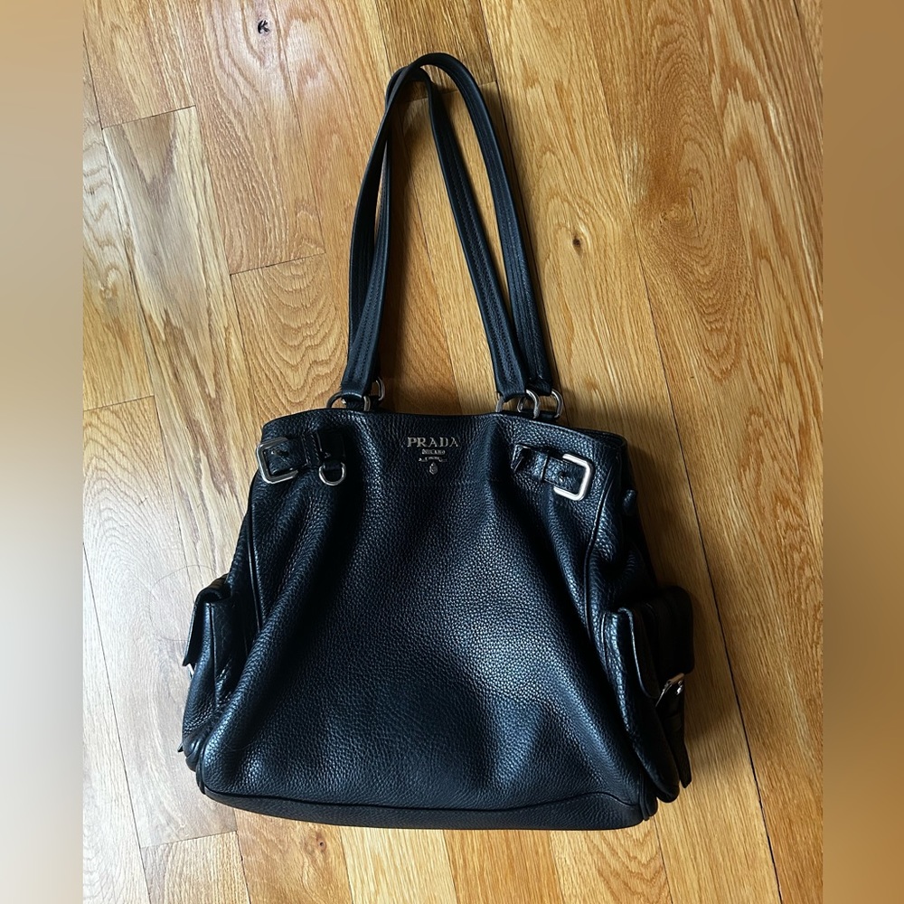 Vintage Prada Leather Hobo Bag
